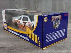 Alan Kulwicki #7 Hooters 1990’s Ford Thunderbird Stock Car, 1/24, NASCAR 50th Anniversary Collectors Edition, Action