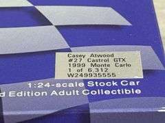 Casey Atwood #27 Castro GTX 1999 Monte Carlo Stock Car, 1/24, Limited Edition, 1 Of 6,312, Action