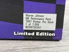 Warren Johnson GM Performance Parts 1997 Pontiac Pro Stock, 1/24, Limited Edition, 1 Of 7008, Racing Collectables Action Platinum Series