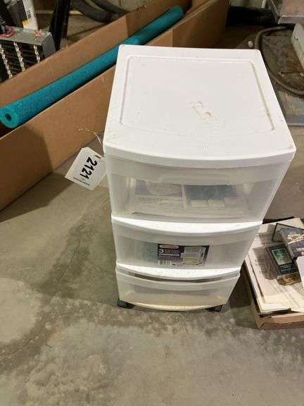 Storage Shelf with Craft Supplies