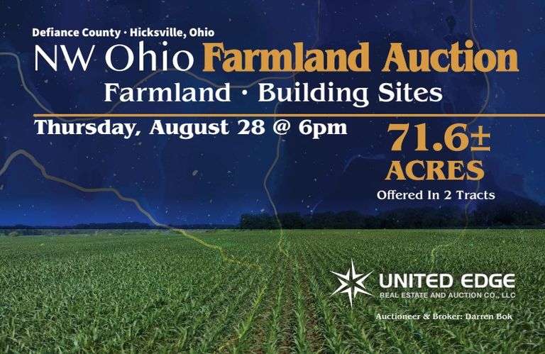 NW OHIO FARMLAND AUCTION - 71.6± acres