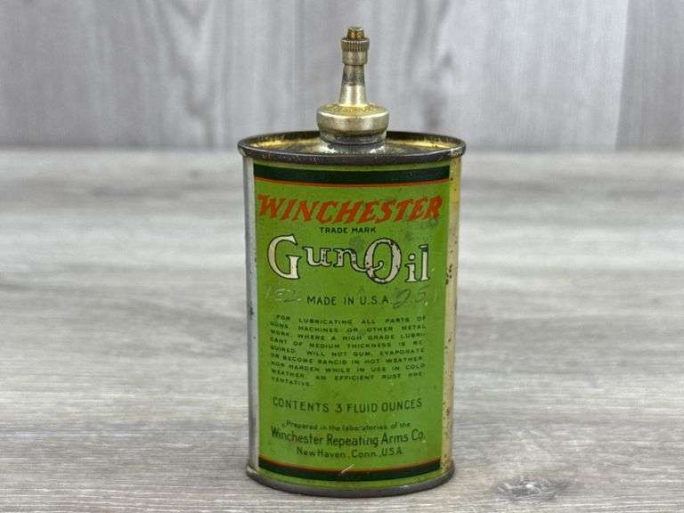 Winchester Gun Oil, Empty, 3 Oz. Metal Container
