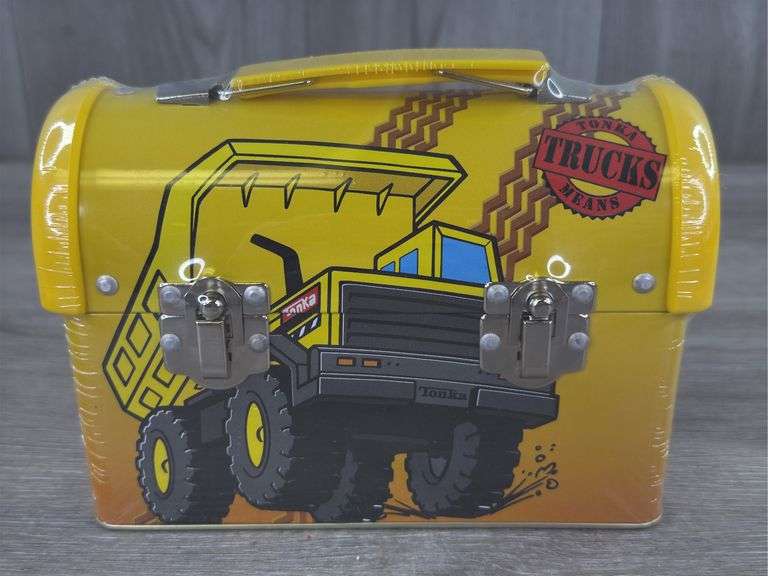 Tonka Down’N Dirty Metal Lunch Box W/Fruit Lollipops, Sealed