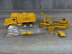 Cline-Isco Palace Gold Mine IC-245R Water Tank Truck, 1/50, Caterpillar D8 Hyster, Multiple Broken Pieces