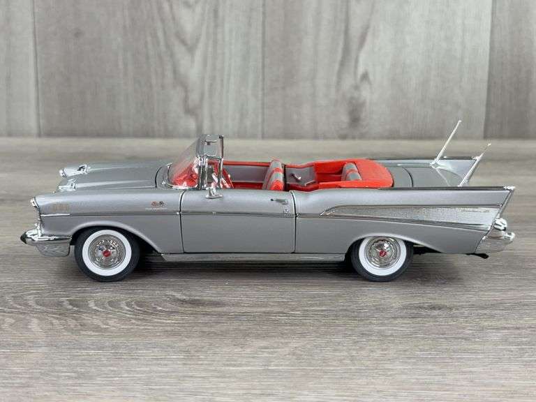 1957 Chevy Bel Air ‘Fuelie’ Convertible, Gray, 1/24, Danbury Mint, Limited Edition, #3631/5000, No Paperwork