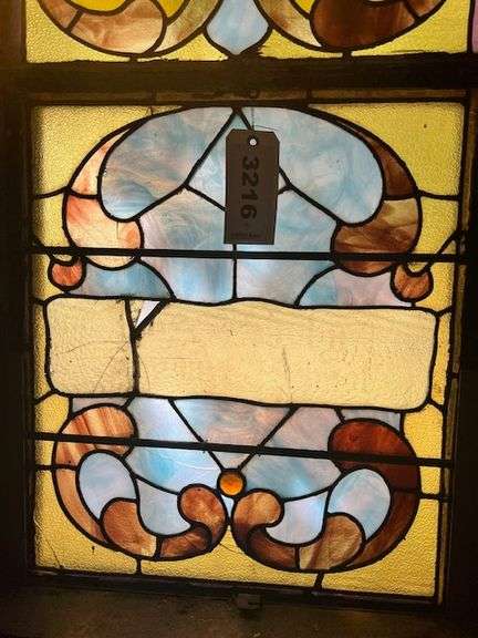 20.5" W X 87.5" H Stained Glass Window