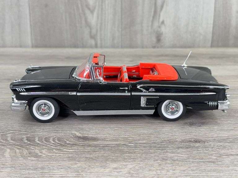 1958 Chevrolet Impala Convertible, Onyx Black, 1/24, Danbury Mint, Certificate Of Title, Limited Edition, #422/5000