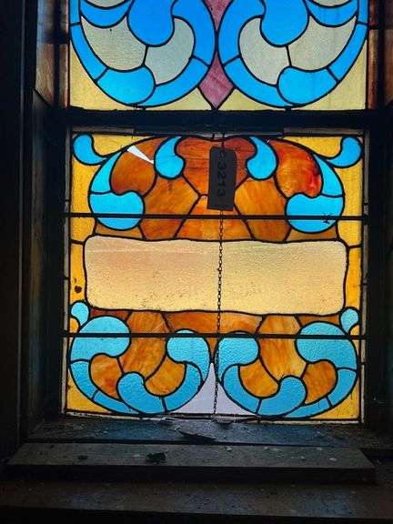 23.5" W X 87.5" H Stained Glass Window