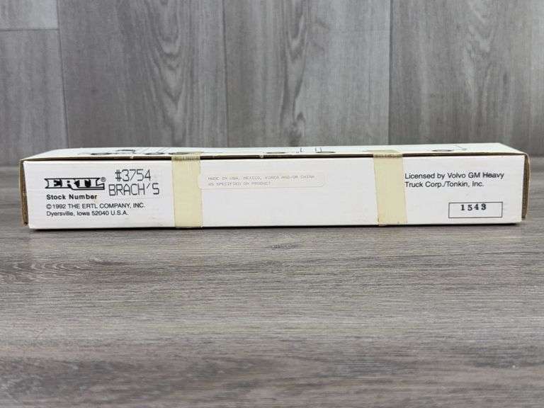 WhiteGMC Aero Conventional Brachs Tractor Trailer W/Pup Trailers, 1/64, Ertl