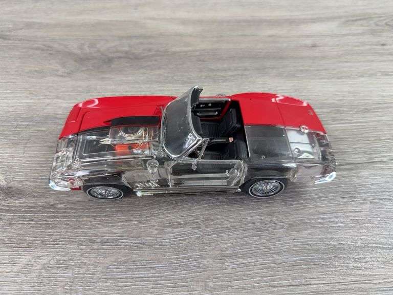 1967 Corvette Sting Ray L88 Convertible Red/1/2 Clear, 1/24, Franklin Mint Precision Models, Certificate Of Authenticity