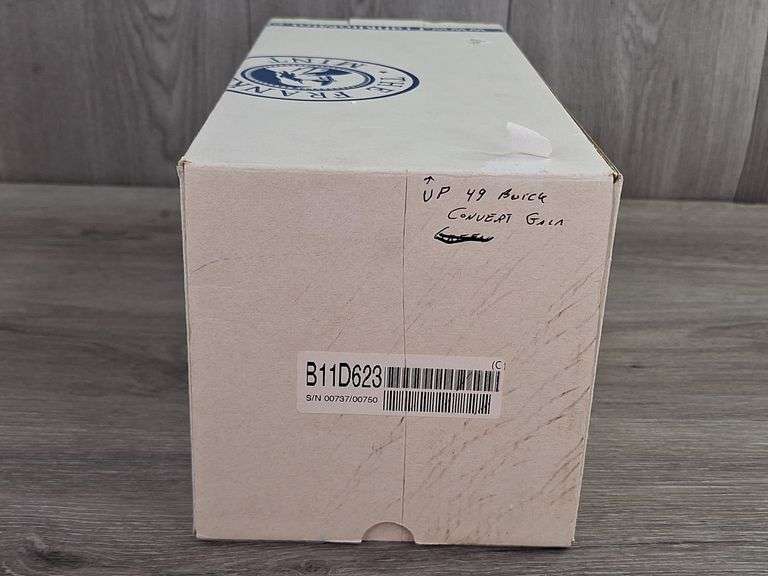 1949 Buick Roadmaster Convertible, Olive Green, 1/24, Franklin Mint Precision  Models, General Motors Dealer Exclusive, Certificate Of Authenticity, Limited Edition, #737/750, Outer Shipping Box