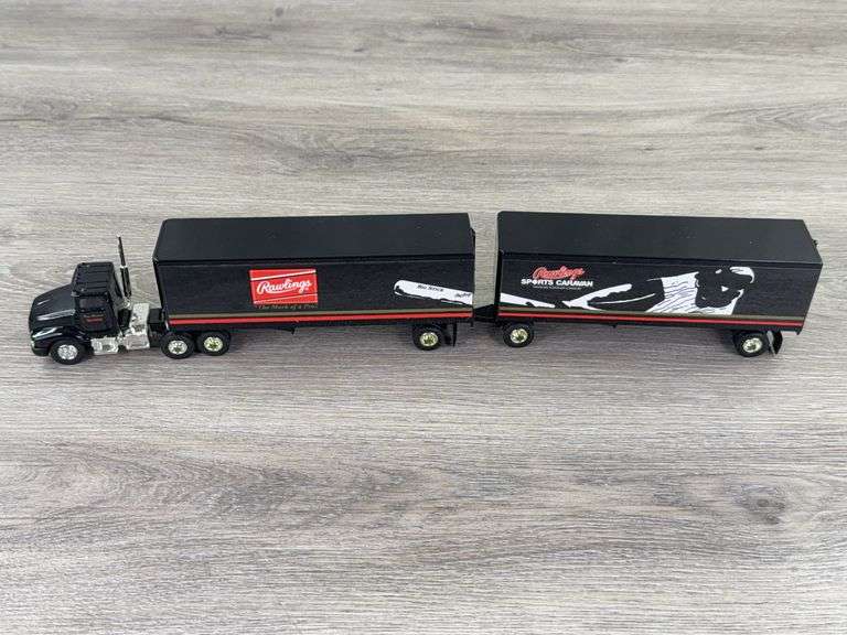 International 9200 Rawlings Sports Caravan Semi W/Double Trailer, 1/64, Scale Models, Serial #872