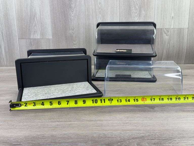 4 Franklin Mint Cobblestone Deluxe Display Case for 1/24 scale model cars, 11 1/4”x7”x5”