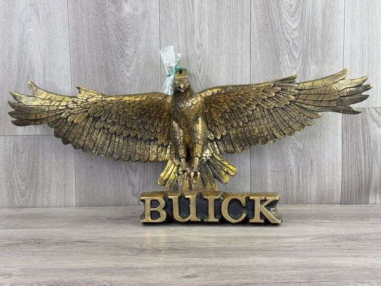 Buick Eagle Wall Hanging, Mounting Bracket Included, 29 1/2”Wx12”H