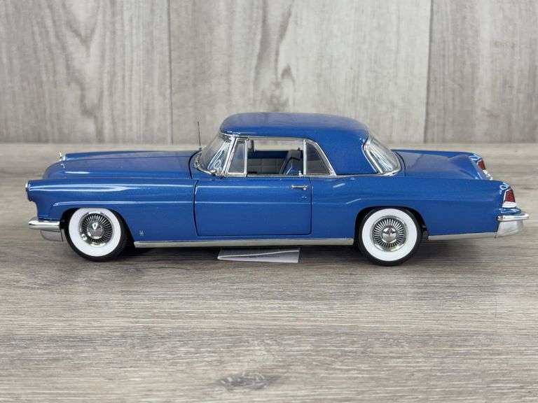 1956 Lincoln Continental Mark II ‘WCF’ Hardtop, Blue, 1/24, Franklin Mint Precision Models, Certificate Of Authenticity, #12/1500, Limited Edition, Collector Portfolio, Outer Shipping Box