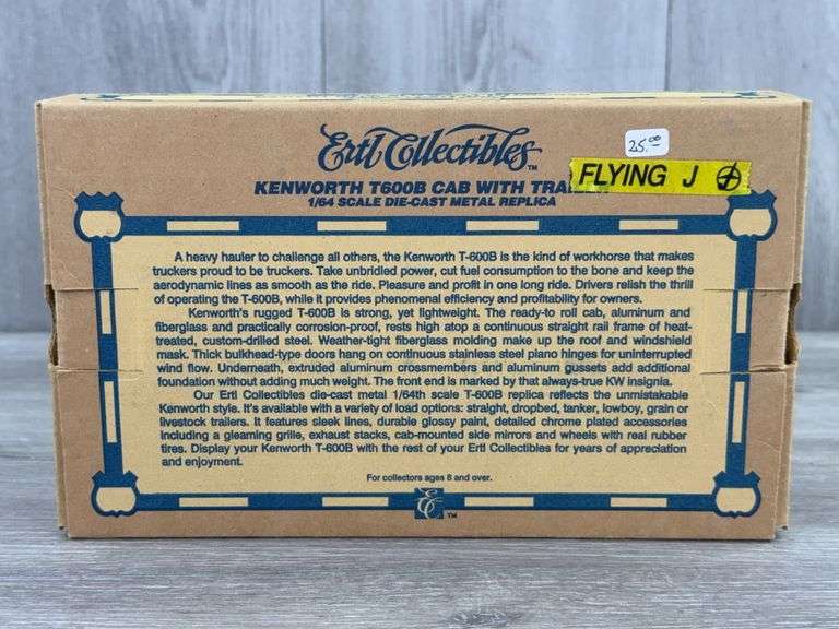 Kenworth T600B Flying J Tractor Trailer, 1/64, Ertl Collectibles