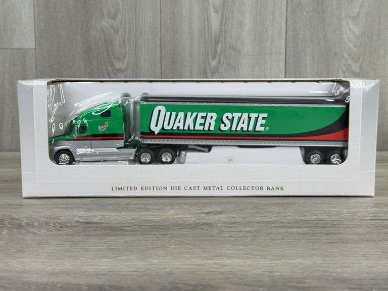 Freightliner C120 Quaker State Tractor Trailer Bank, 1/64, SpecCast