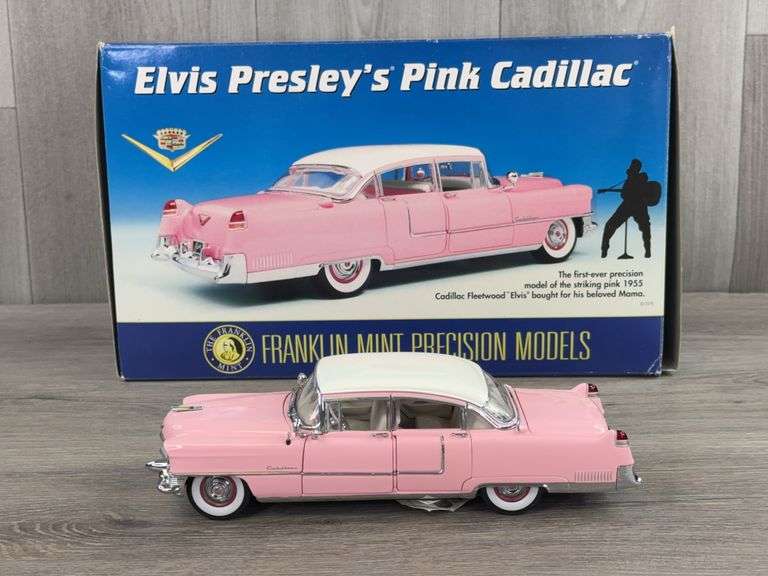 Elvis Presley’s 1955 Pink Cadillac Fleetwood, 1/24, Franklin Mint Precision Models, Collector Portfolio