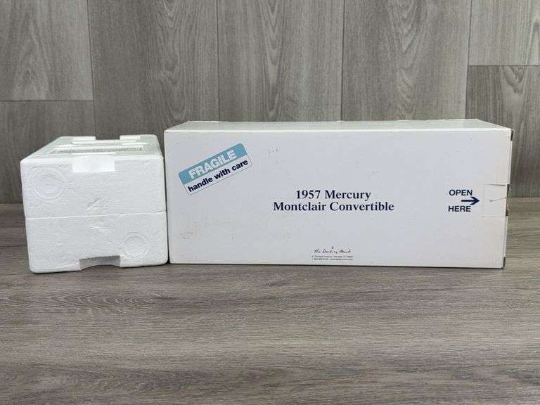 1957 Mercury Montclair Convertible, Pacific Blue/Nantucket Blue, 1/24, Certificate Of Title, Danbury Mint