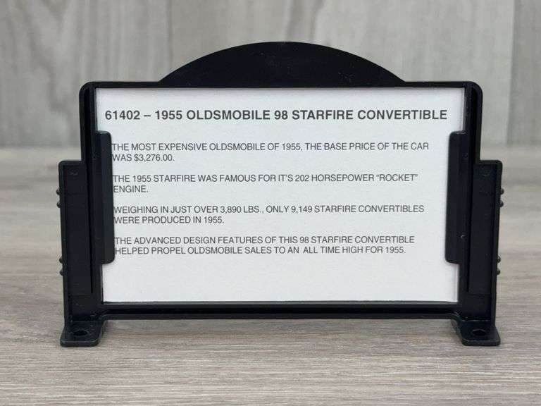 Ford, Chevy, Olds & Pontiac 1950's To 1960's Cars, 4"-5", Starfire Sign