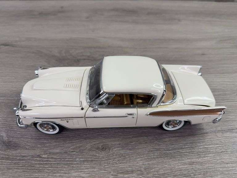 1957 Studebaker Golden Hawk, Tiara Gold/Arctic White, 1/24, Danbury Mint, 50th Anniversary Edition, Certificate Of Title