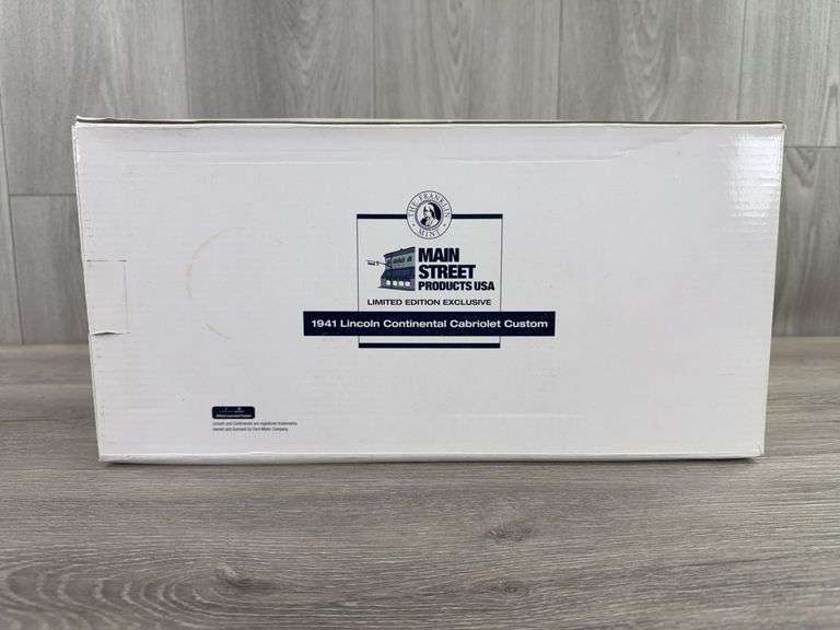 1941 Lincoln Continental Cabriolet Custom, Beige, 1/24, Franklin Mint Precision Models, Certificate Of Authenticity, #199/500, Main Street Products USA Limited Edition Exclusive, Collector Portfolio