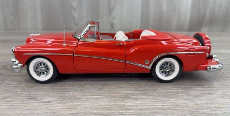 1953 Buick Skylark Red Convertible, 1/24, Danbury Mint, Certificate Of Title, #2396/5000, 50th Anniversary Edition, Limited Edition
