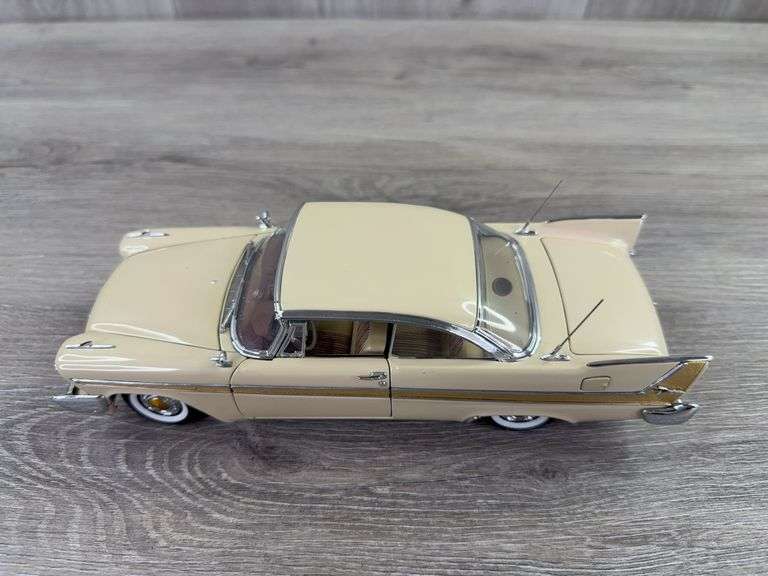 1958 Plymouth Fury Hardtop, Buckskin Beige, 1/24, Danbury Mint, Certificate Of Title
