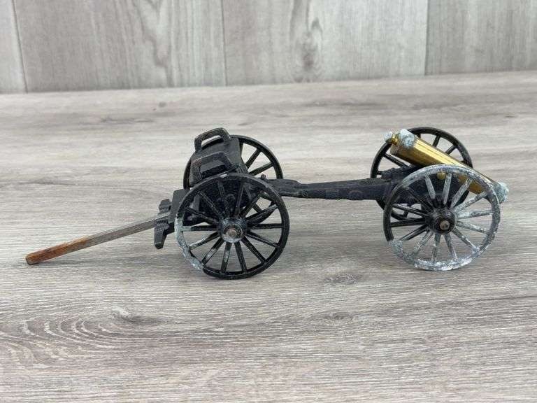 Civil War Cannon & Limber Cart, 10”, Cannon & Wheel Have Corrosion