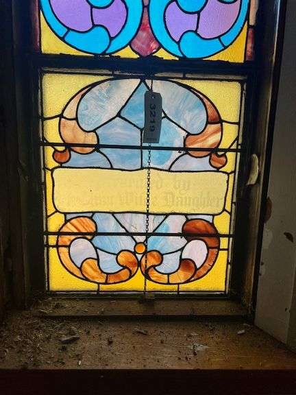20.5" W X 87.5" H Stained Glass Window