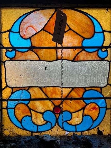 20.5" W x 87.5" H Stained Glass Window