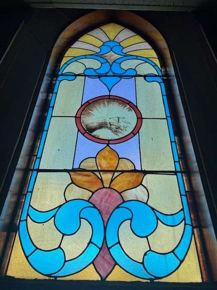 23.5" W X 87.5" H Stained Glass Window