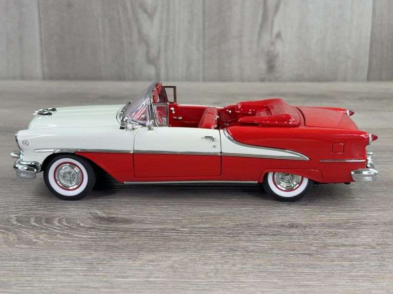 1955 Oldsmobile Super Eighty-Eight Convertible, Burlingame Red/Polar White, 1/24, Danbury Mint, Certificate Of Title