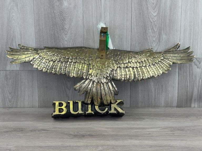 Buick Eagle Wall Hanging, Mounting Bracket Included, 29 1/2”Wx12”H