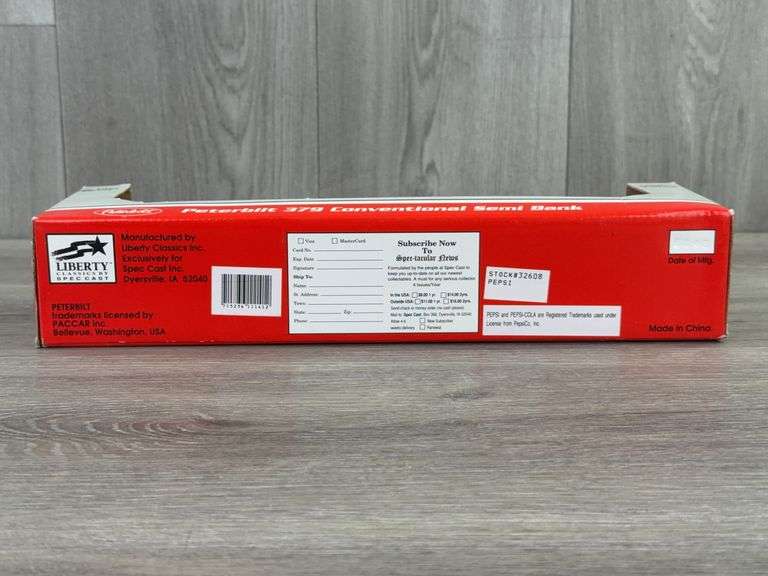 Peterbuilt 379 Conventional Semi Pepsi Bank, 1/64, Liberty Classics by Spec Cast