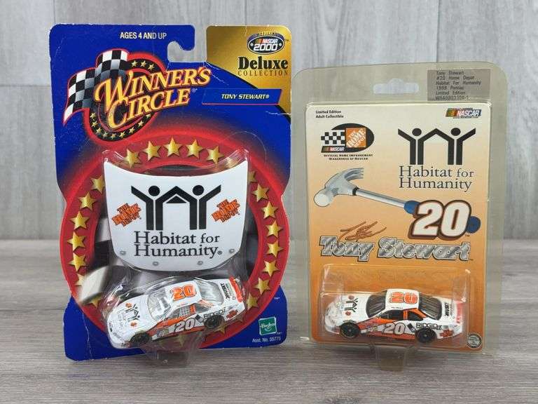 2 Tony Stewart #20 Habitat For Humanity Stock Cars, 1/64, Action & Winner’s Circle