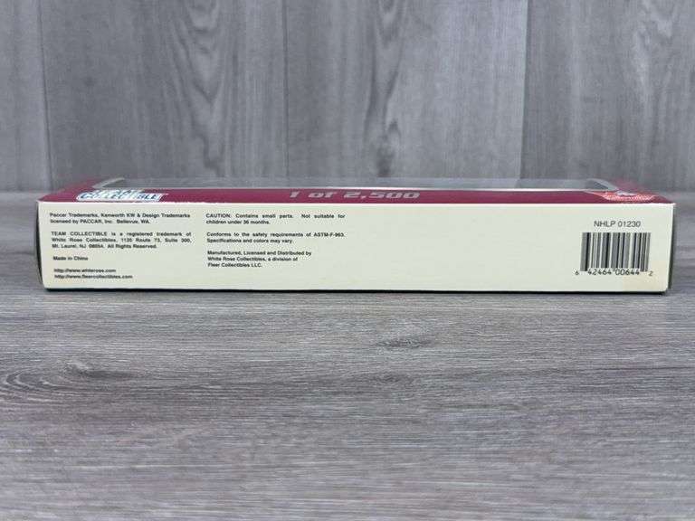 Stanley Cup 2001 Champions Colorado Avalanche Tractor Trailer, 1/80, 1 Of 2500, Limited Edition, White Rose Collectibles