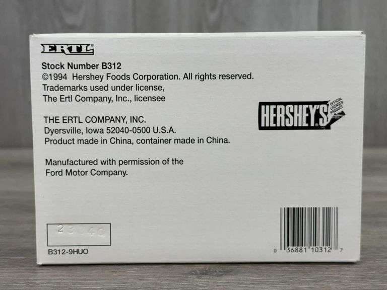 1913 Ford Model T Hershey’s Van In Tin, 1/43, Hershey’s 100th Anniversary, Ertl