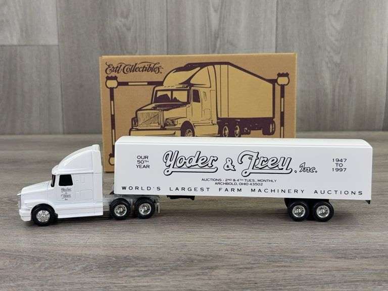 WhiteGMC Integral Yoder & Frey Tractor Trailer,  1/64, Ertl Collectibles, 50th Year 1947-1997