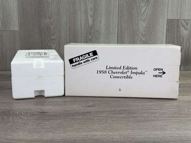 1958 Chevrolet Impala Convertible, Onyx Black, 1/24, Danbury Mint, Certificate Of Title, Limited Edition, #422/5000