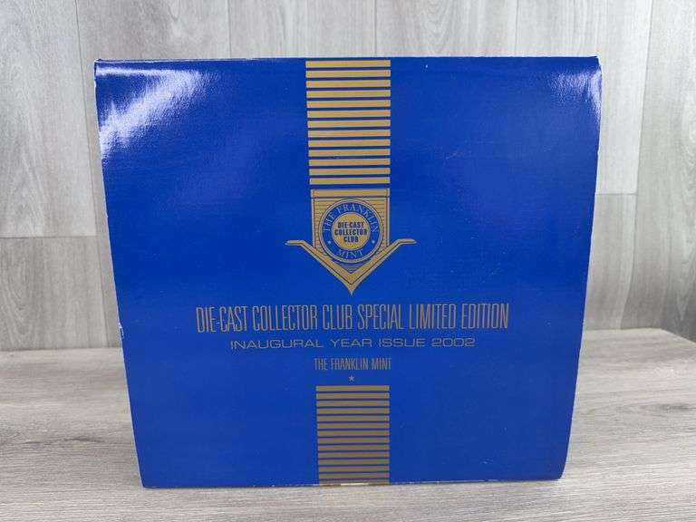 1935 Auburn 851 Speedster, Blue, 1/24, Franklin Mint, Certificate Of Authenticity, #3221/9900, Collector Portfolio, Die-Cast Collector Club Special Limited Edition, 2002 Inaugural Year Issue