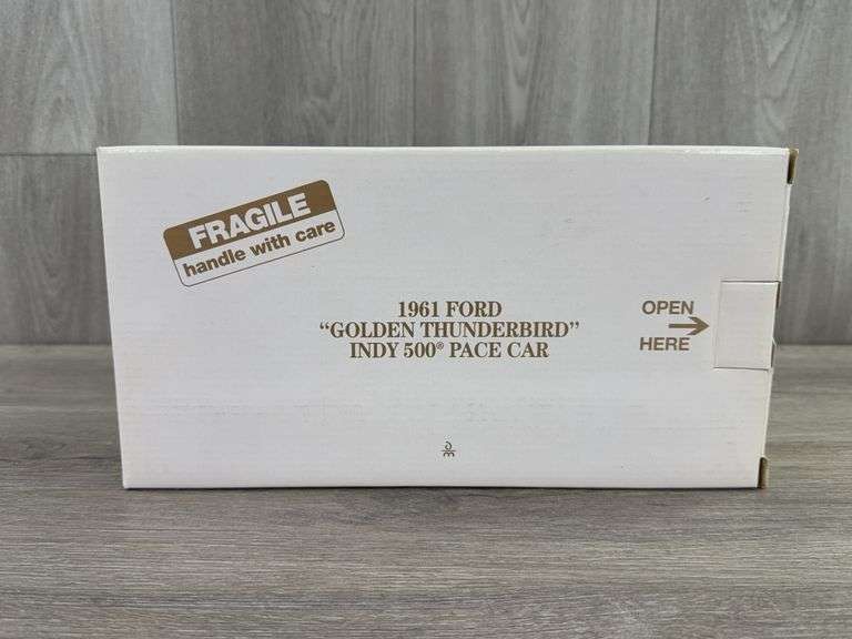 1961 Ford ‘Golden Thunderbird’ Convertible Indy 500 Pace Car, Gold, 1/24, Danbury Mint, Certificate Of Title