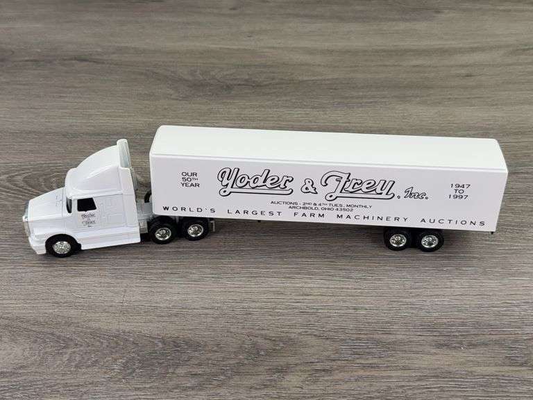WhiteGMC Integral Yoder & Frey Tractor Trailer,  1/64, Ertl Collectibles, 50th Year 1947-1997