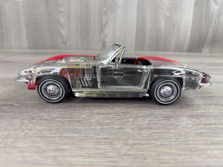 1967 Corvette Sting Ray L88 Convertible Red/1/2 Clear, 1/24, Franklin Mint Precision Models, Certificate Of Authenticity