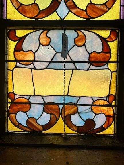 20.5" W X 87.5" H Stained Glass Window