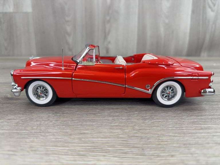 1953 Buick Skylark Convertible, Red, Red/White Interior, 1/24, Pre-Production Sample, Danbury Mint