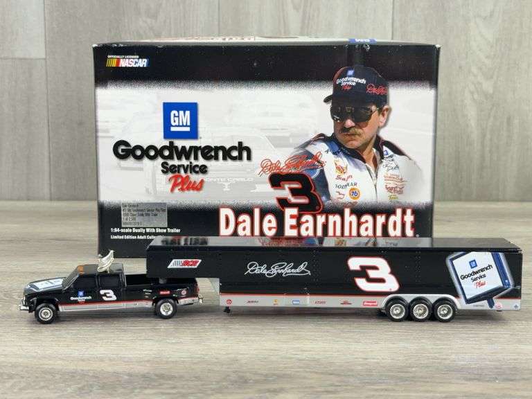 Dale Earnhardt #3 GM Goodwrench Service Plus/Sign 1999 Chevy Dually W/Trailer, 1/64, Action, Limited Edition