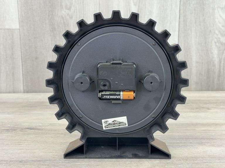 Sterling & Noble Gear Clock, Plastic, 8”Wx8 1/2”H