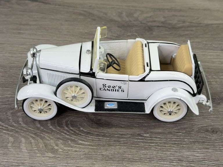 1930 Ford Model A Convertible Roadster, See’s Candy, 1/25, Ertl Collectibles, Paint Is Chipping