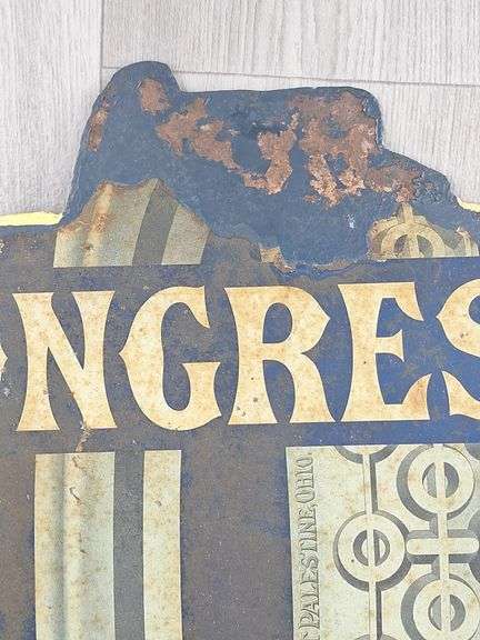 Metal Congress Tires Sign, 16" × 21" × 2"